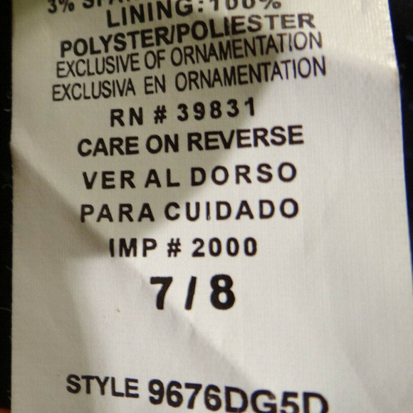 My Michelle Jacket 3/4 Sleeve Black Blue Pinstripe - Picture 6 of 7